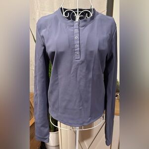 90 Degree Skylar Rib Henley Top Size Large